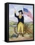 American Revolutionary Patriot at Post-null-Framed Stretched Canvas