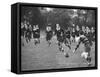 American Rhodes Scholar Peter Dawkins Playing Rugby with Fellow Oxford Univ. Students-null-Framed Stretched Canvas