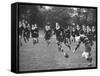 American Rhodes Scholar Peter Dawkins Playing Rugby with Fellow Oxford Univ. Students-null-Framed Stretched Canvas