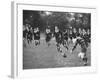 American Rhodes Scholar Peter Dawkins Playing Rugby with Fellow Oxford Univ. Students-null-Framed Photographic Print