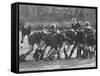 American Rhodes Scholar Peter Dawkins Playing Rugby with Oxford Univ. Students-null-Framed Stretched Canvas