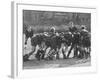 American Rhodes Scholar Peter Dawkins Playing Rugby with Oxford Univ. Students-null-Framed Photographic Print