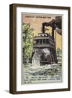 American Riverboat, 1858-null-Framed Giclee Print