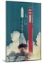 American Rocket Blasting into Space-Bill Mitchell-Mounted Photographic Print