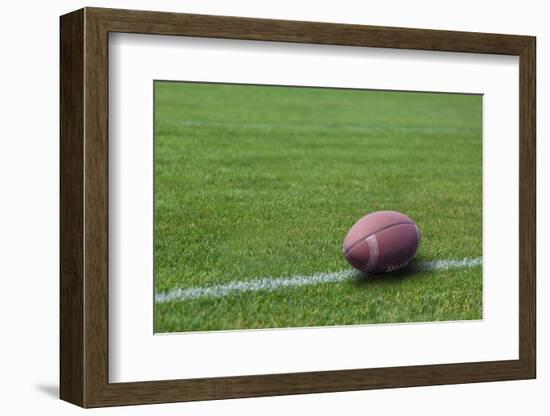 American Rugby Ball on the Grass-Olexandr-Framed Photographic Print