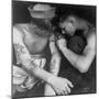 American Sailor Having Another Tattoo Done by Shipmate Aboard Battleship USS New Jersey During WWII-Charles Fenno Jacobs-Mounted Photographic Print