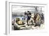 American Sailors in Boston Impressed Into Service of the British Navy Before the War of 1812-null-Framed Giclee Print