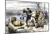 American Sailors in Boston Impressed Into Service of the British Navy Before the War of 1812-null-Mounted Giclee Print