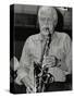 American Saxophonist Lanny Morgan Playing at the Fairway, Welwyn Garden City, Hertfordshire, 1992-Denis Williams-Stretched Canvas