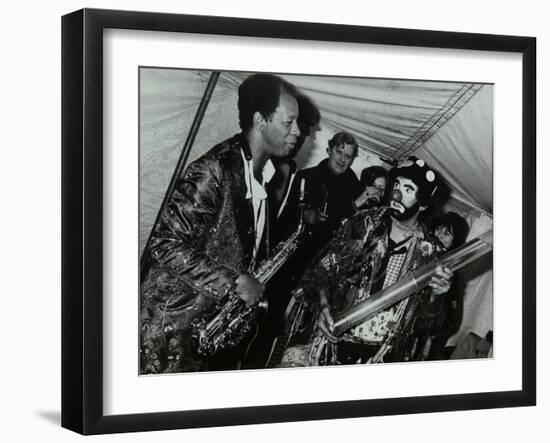 American Saxophonist Ornette Coleman Meets a Clown, Bracknell Jazz Festival, Berkshire, 1978-Denis Williams-Framed Photographic Print