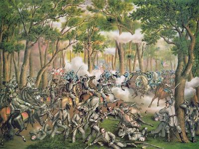 Battle of the Wilderness, May 1864, Engraved by Kurz and Allison, 1887