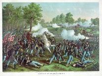 Battle of Wilsons Creek, Pub. Kurz & Allison, 1893 (Colour Litho)-American School-Giclee Print