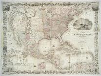 Map of the United States, British provinces, Mexico, West Indies and Central America, 1850-American School-Giclee Print