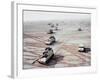 American Self Propelled 155Mm Howitzers of US 1st Armored Div During the 1st Gulf War Against Iraq-Win Mcnamee-Framed Photographic Print