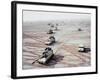 American Self Propelled 155Mm Howitzers of US 1st Armored Div During the 1st Gulf War Against Iraq-Win Mcnamee-Framed Photographic Print