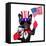 American Selfie Dog-Javier Brosch-Framed Stretched Canvas