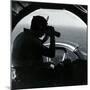 American Serviceman in Nose of B17 Using Binoculars to Scan Ocean During Air Sea Rescue Mission-null-Mounted Photographic Print