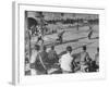 American Servicemen Playing Baseball on a Makeshift Field-Peter Stackpole-Framed Photographic Print