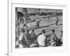 American Servicemen Playing Baseball on a Makeshift Field-Peter Stackpole-Framed Photographic Print