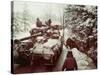 American Sherman M4 Tank at the Battle of the Bulge, the Last Major German Offensive of WWII-George Silk-Stretched Canvas