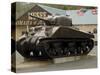 American Sherman Tank, Omaha Beach Museum, Normandy, France-David Hughes-Stretched Canvas