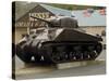 American Sherman Tank, Omaha Beach Museum, Normandy, France-David Hughes-Stretched Canvas