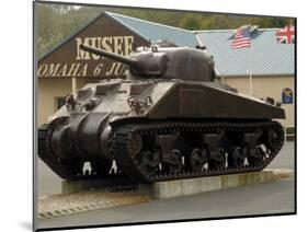 American Sherman Tank, Omaha Beach Museum, Normandy, France-David Hughes-Mounted Photographic Print
