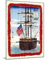 American Ship In Japanese Port-Hiroshige Utagawa-Mounted Art Print
