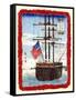 American Ship In Japanese Port-Hiroshige Utagawa-Framed Stretched Canvas