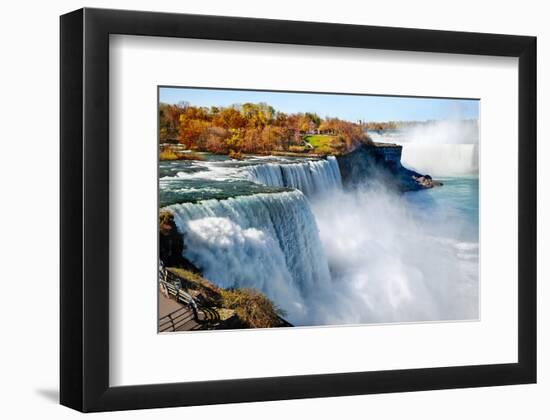 American Side Of Niagara Falls-null-Framed Art Print