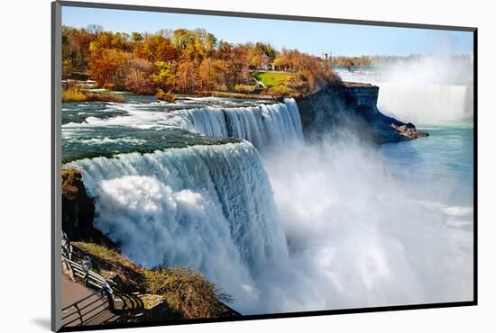 American Side Of Niagara Falls-null-Mounted Art Print