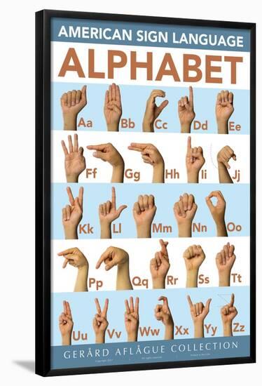 American Sign Language Classroom-Gerard Aflague Collection-Framed Poster