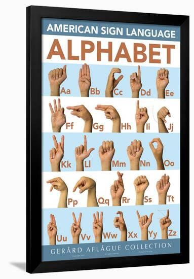 American Sign Language Classroom-Gerard Aflague Collection-Framed Poster