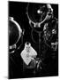 American silent screen comedian and actor Buster Keaton (1895 - 1966) surrounded by studio lighting-null-Mounted Photo