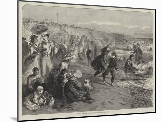 American Sketches, Bathing at Long Branch, New York-null-Mounted Giclee Print