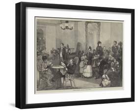 American Sketches, Hotel Life, Sunday Evening-Felix Regamey-Framed Giclee Print