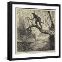 American Sketches, On the Scout, a Scene in the Backwoods-Arthur Boyd Houghton-Framed Giclee Print