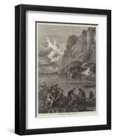 American Sketches, Shad-Fishing on the Hudson-null-Framed Premium Giclee Print