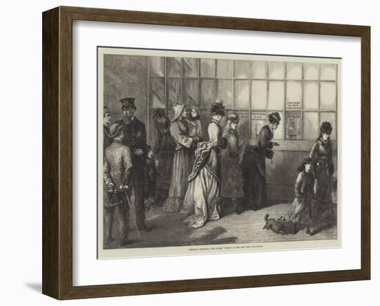 American Sketches, the Ladies' Window at the New York Post-Office-null-Framed Giclee Print