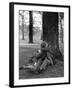 American Soldier and His English Girlfriend Kissing under a Tree in Hyde Park-Ralph Morse-Framed Photographic Print