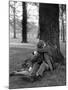 American Soldier and His English Girlfriend Kissing under a Tree in Hyde Park-Ralph Morse-Mounted Photographic Print