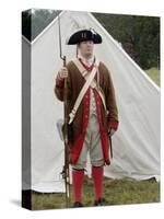 American Soldier at a Reenactment on the Yorktown Battlefield, Virginia-null-Stretched Canvas