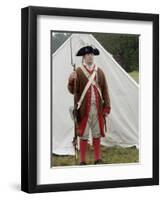 American Soldier at a Reenactment on the Yorktown Battlefield, Virginia-null-Framed Photographic Print