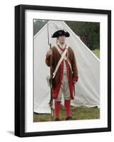 American Soldier at a Reenactment on the Yorktown Battlefield, Virginia-null-Framed Photographic Print