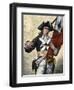 American Soldier Carrying the Pine Tree Flag, Revolutionary War-null-Framed Premium Giclee Print