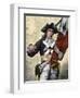 American Soldier Carrying the Pine Tree Flag, Revolutionary War-null-Framed Premium Giclee Print