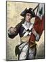 American Soldier Carrying the Pine Tree Flag, Revolutionary War-null-Mounted Premium Giclee Print