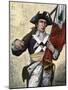 American Soldier Carrying the Pine Tree Flag, Revolutionary War-null-Mounted Giclee Print
