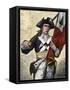 American Soldier Carrying the Pine Tree Flag, Revolutionary War-null-Framed Stretched Canvas