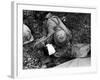 American Soldier Comforting Wounded Comrade During Fight to Take Saiapn from Japanese Troops-W^ Eugene Smith-Framed Photographic Print